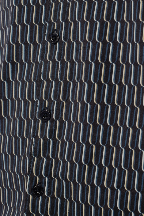 NO-EXCESS shirt stretch allover printed
